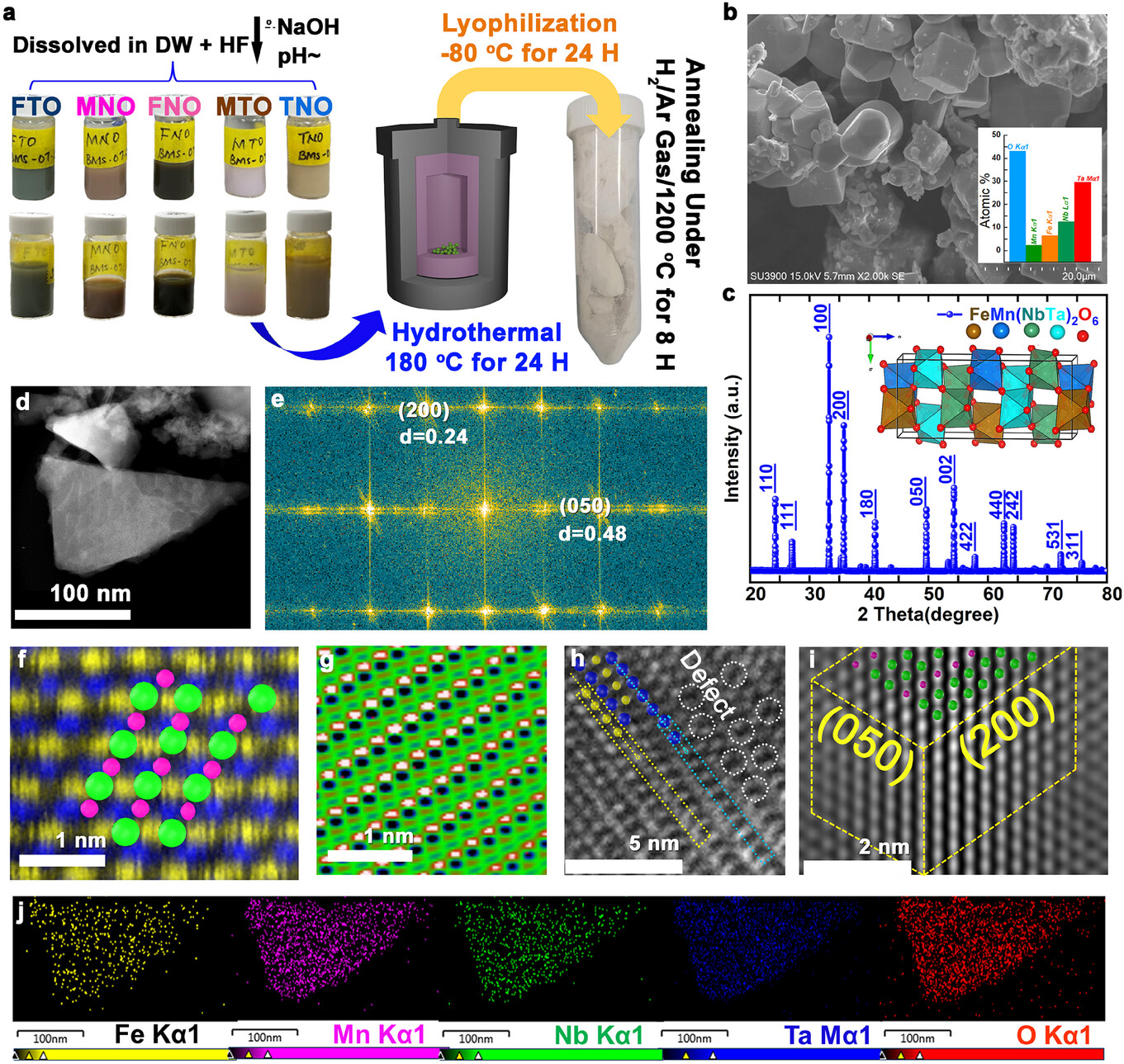 Understanding the Metal-Center Mediated Adsorption and Redox Mechanisms in a FeMn(NbTa)2O6 Columbite Material for Anion Exchange Membrane Water Electrolyzers